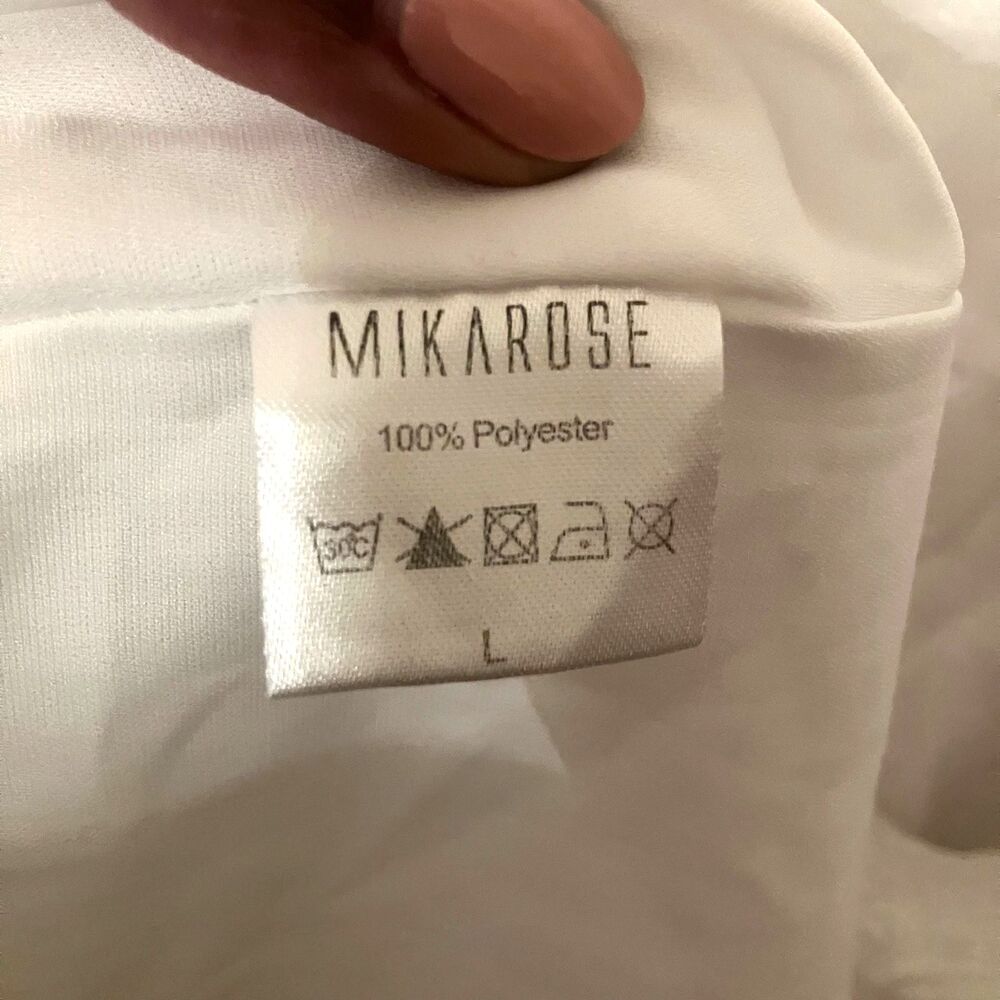 White Tiered Baby Doll Dress L Y2K Boho Romantic Whimsy - Picture 8 of 10